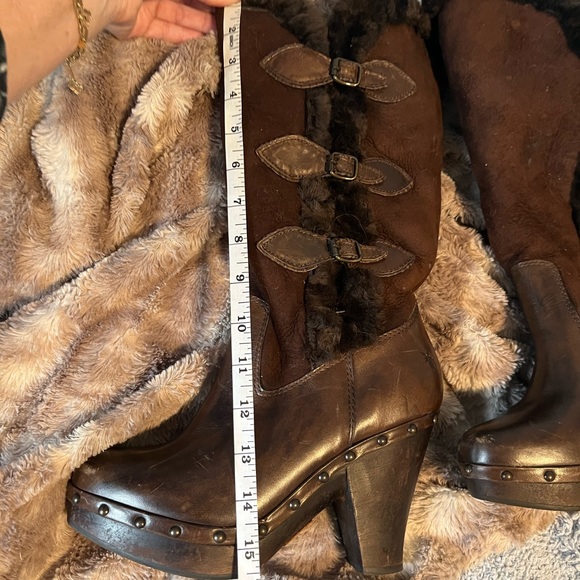 Frye Leather, Suede and Faux Fur Boots - Picture 10 of 13